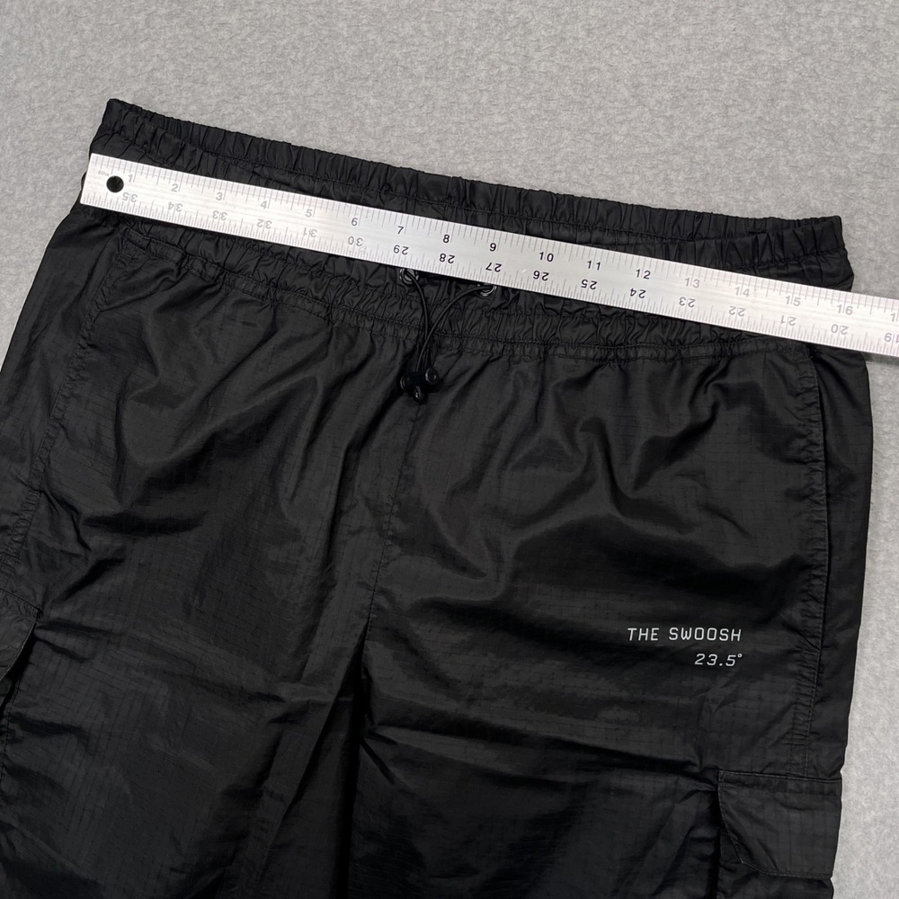 Nike Sportswear Swoosh Pants Mens Medium Black Woven Cargo Joggers CU3562-010 - Picture 3 of 16